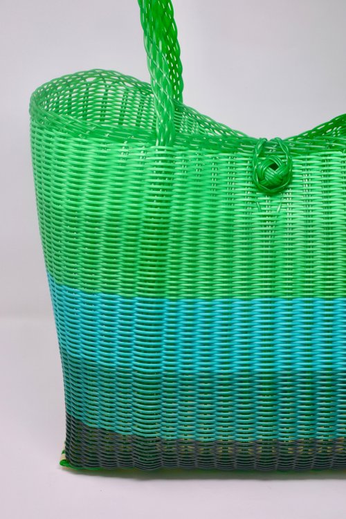 Lilley Line Medium Tote in Green Ombre