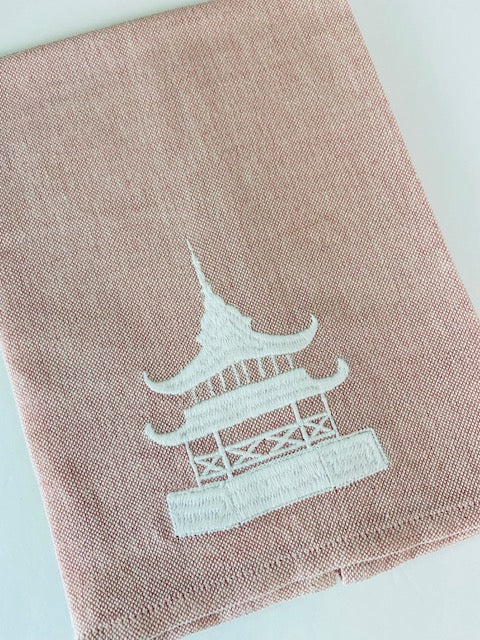 Haute Home Red pagoda Tip Towel